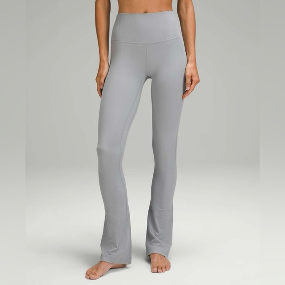 Lululemon Align Ribbed Mini-Flared Pant *Extra Short - Rhino Grey - Size 8 - Picture 1 of 9